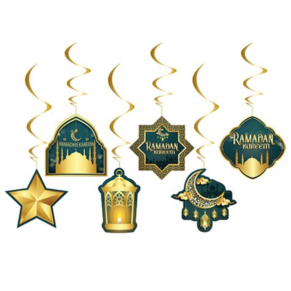 Ramadan Kareem Temalı Sarkıt Tavan Süs 6'lı