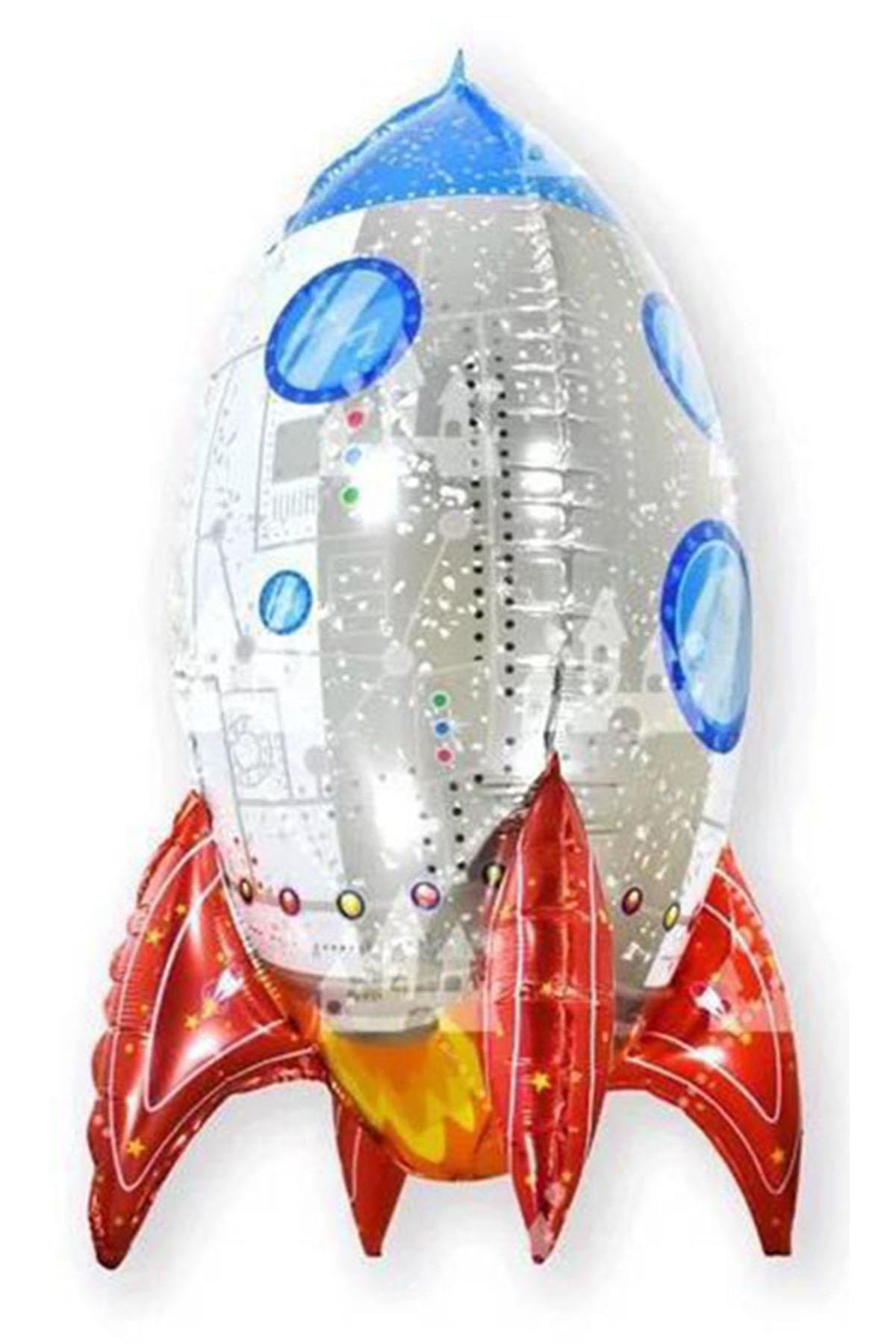 Roket 4D Folyo Balon 85 cm