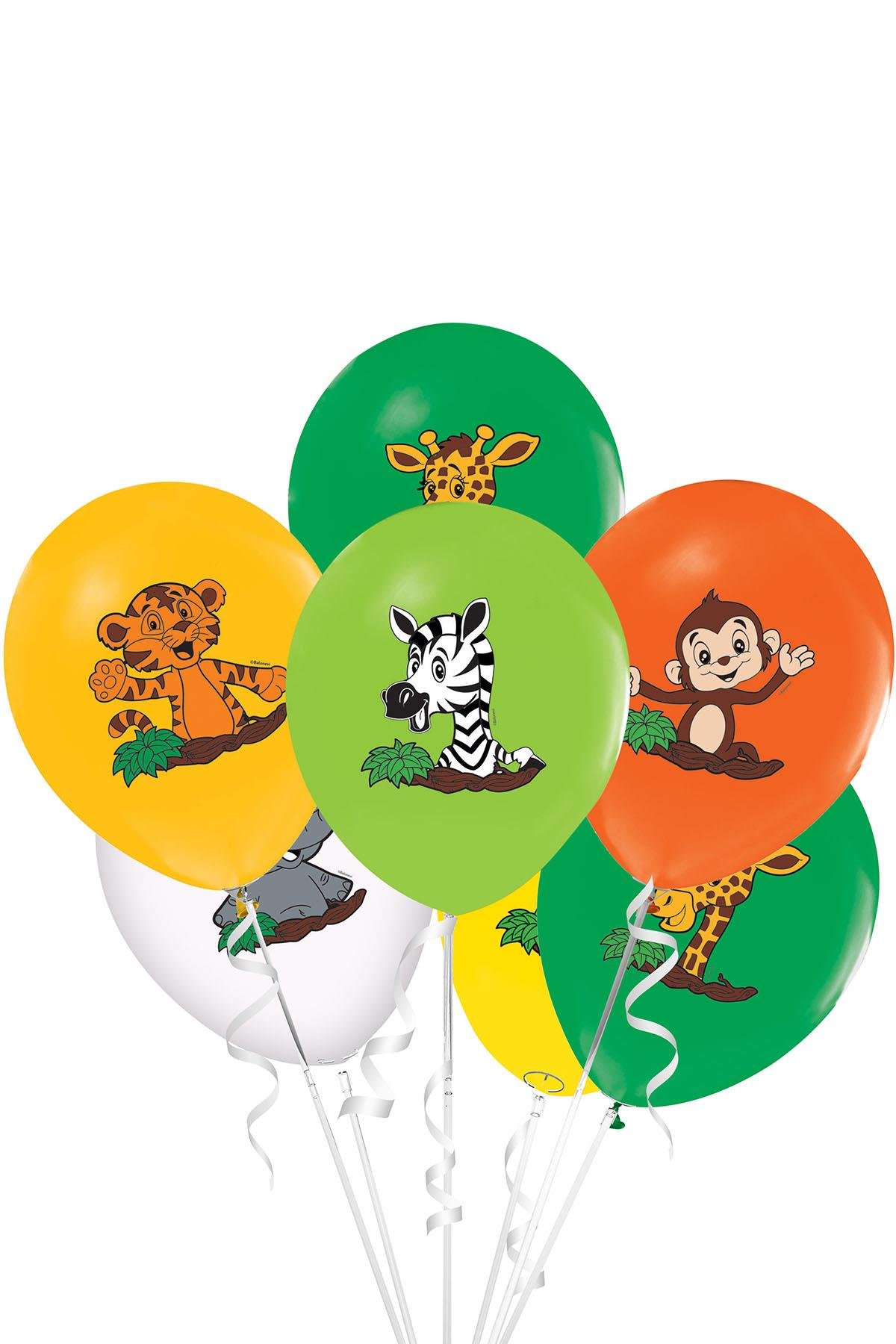 Safari Baskılı Lateks Balon 10'lu