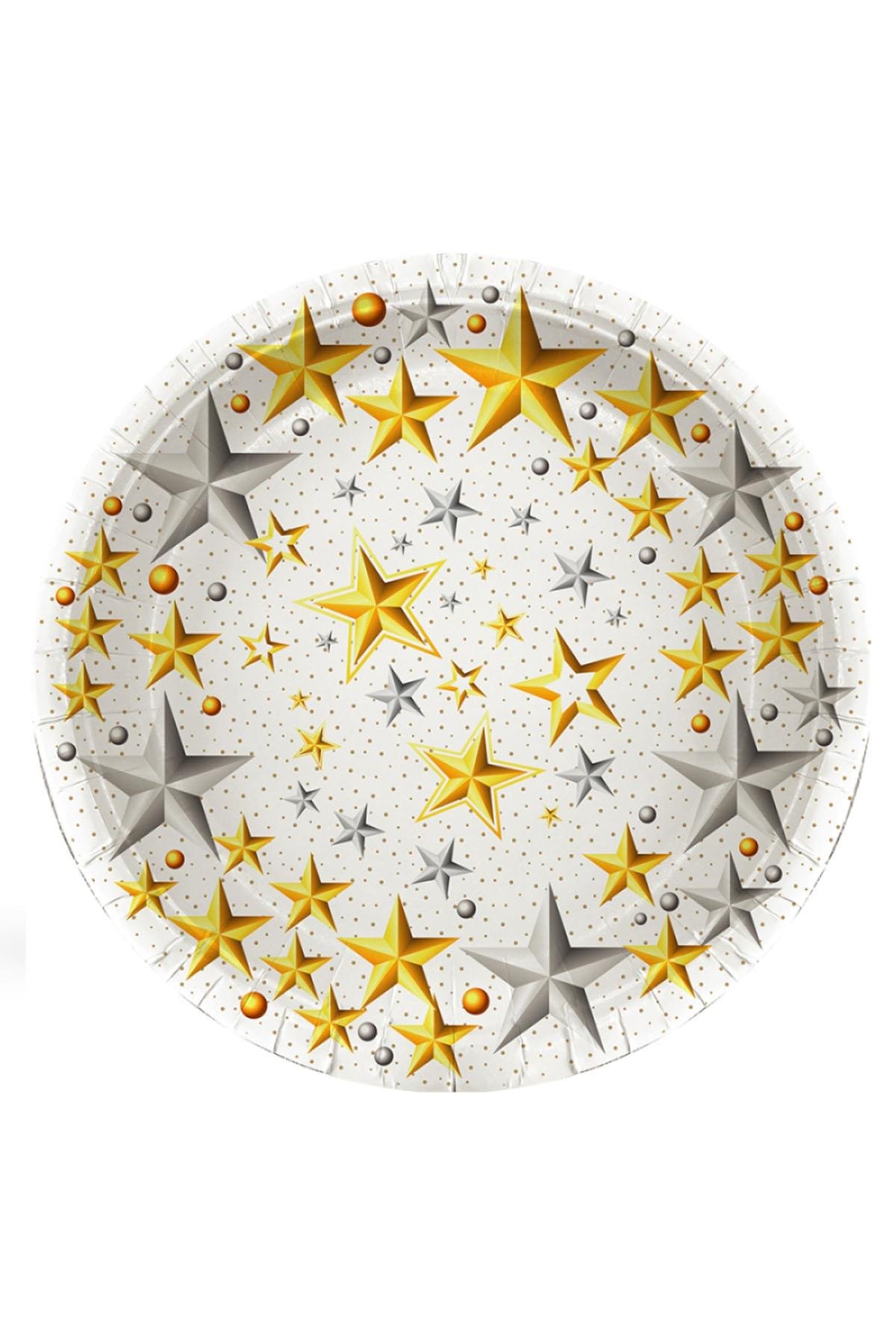 Samanyolu Beyaz Karton Tabak 23 cm 8'li