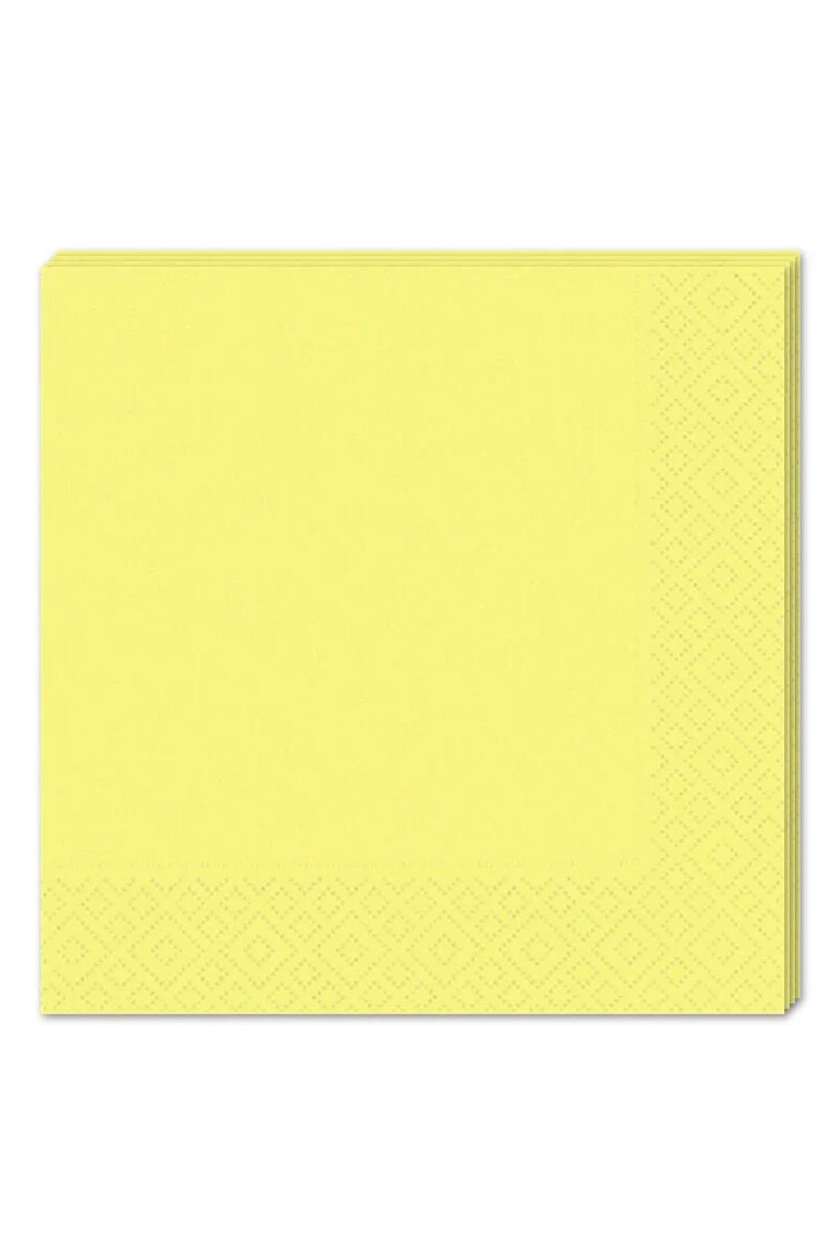 Sarı Makaron Kağıt Peçete 33x33 cm 16'lı