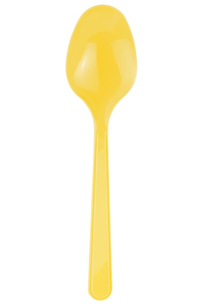 Sarı Plastik Kaşık 24'lü