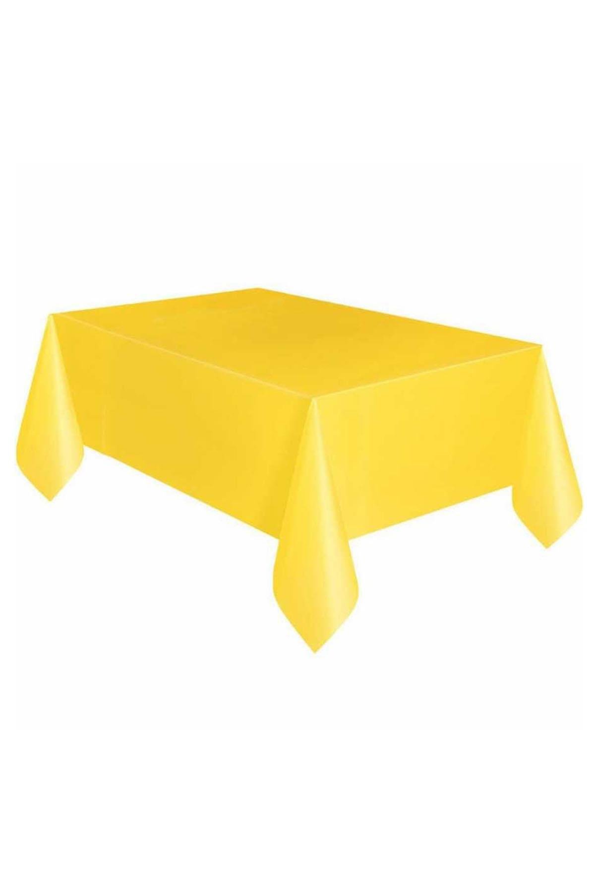 Sarı Plastik Masa Örtüsü 137x270 cm