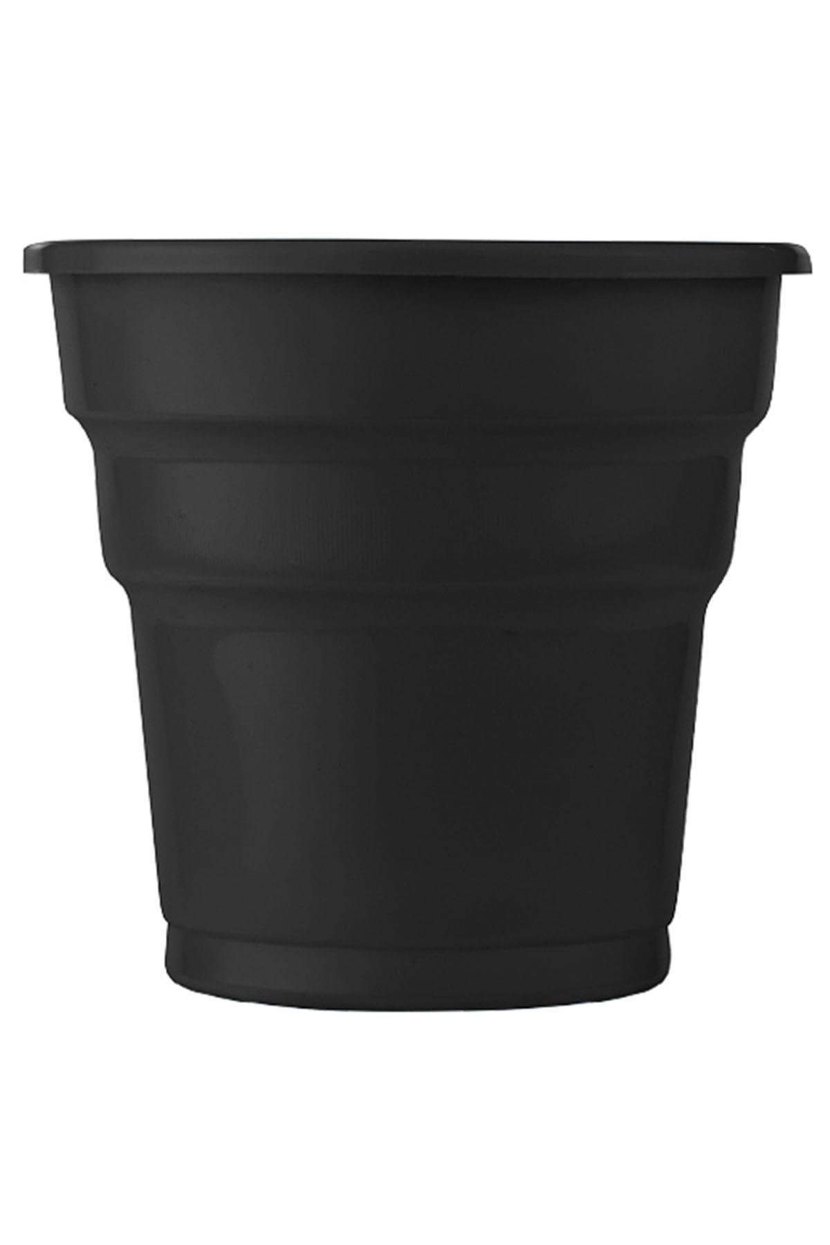Siyah Plastik Meşrubat Bardağı 24'lü