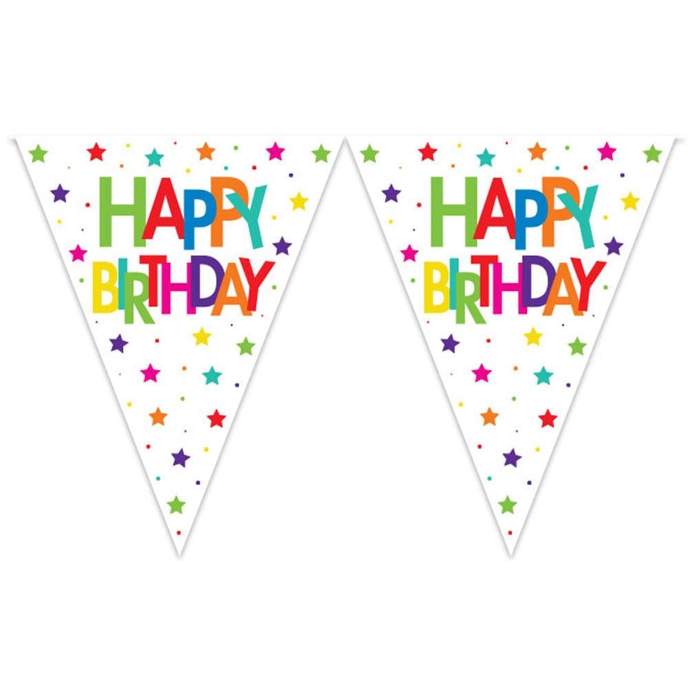 SuperStar Birthday Lisanslı Üçgen Bayrak Afiş