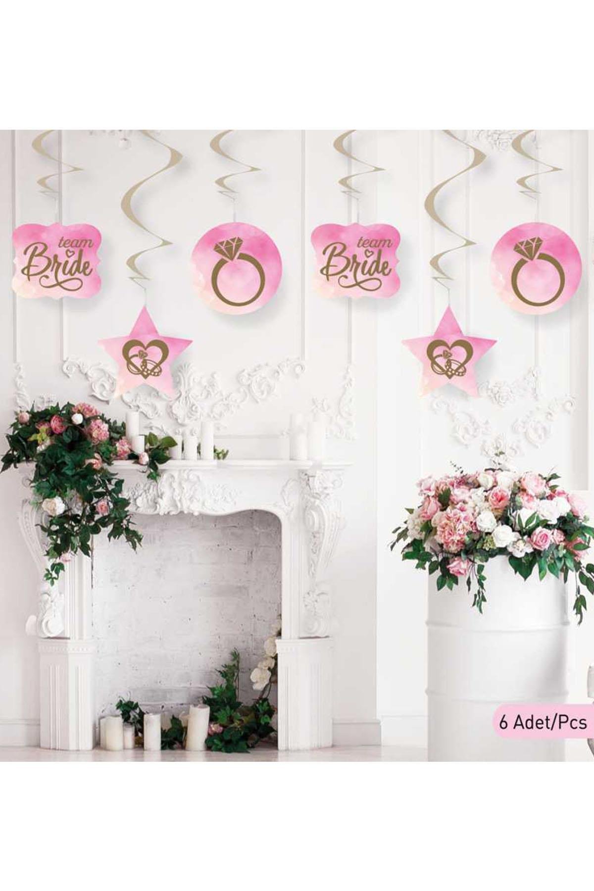 Team Bride Temalı Sarkıt Süs 6'lı