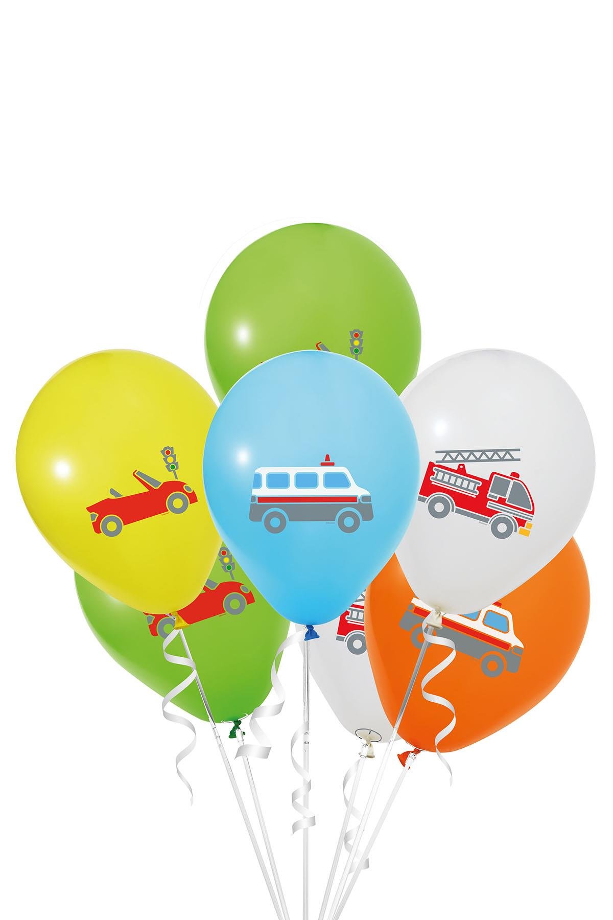 Trafik Baskılı Lateks Balon 10'lu