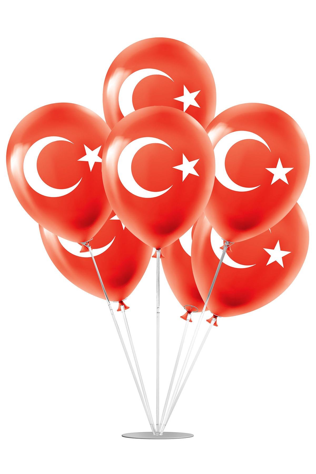 Türk Bayrağı Temalı Balon Stand Set 7'li