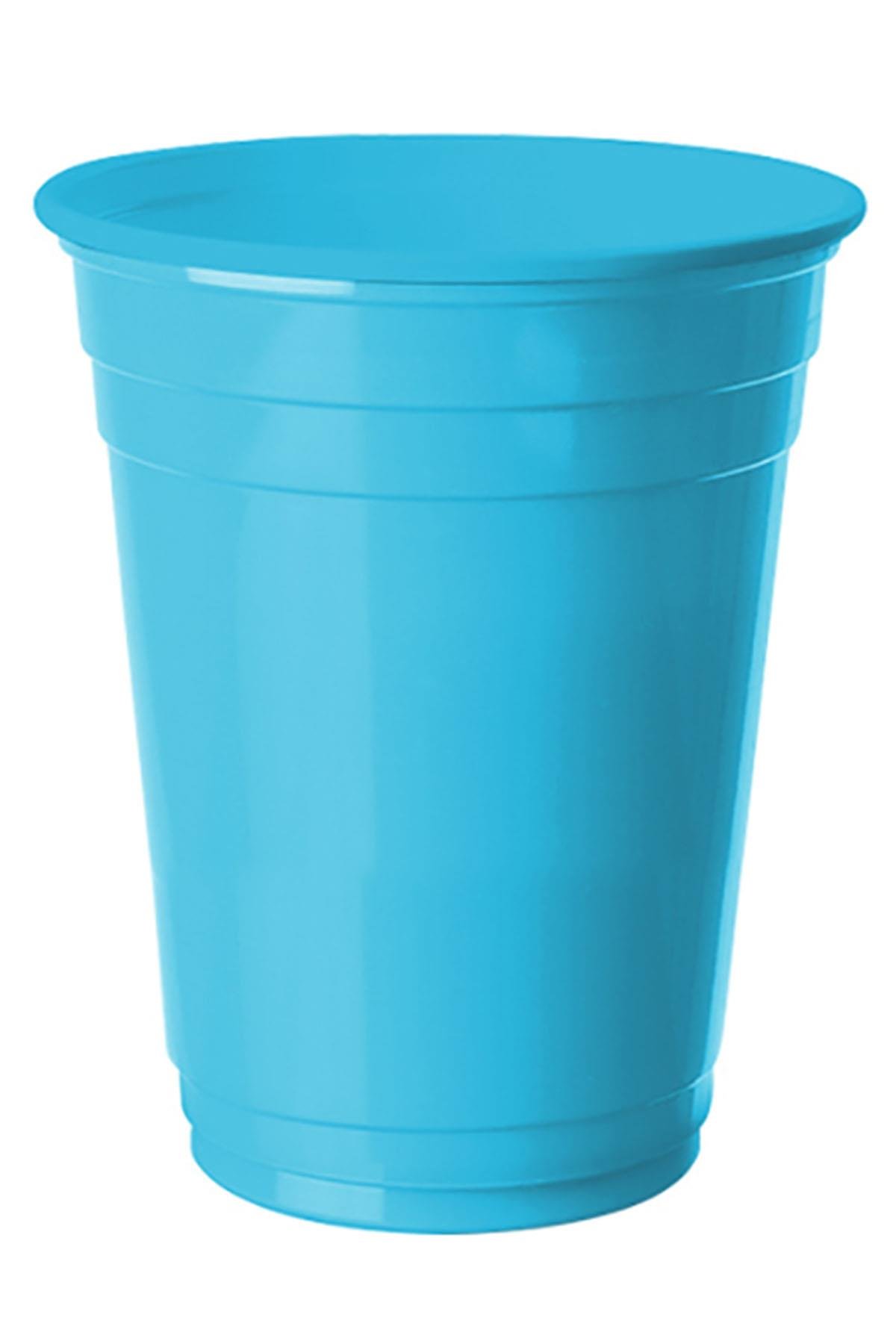 Turkuaz Plastik Büyük Meşrubat Bardağı 8'li