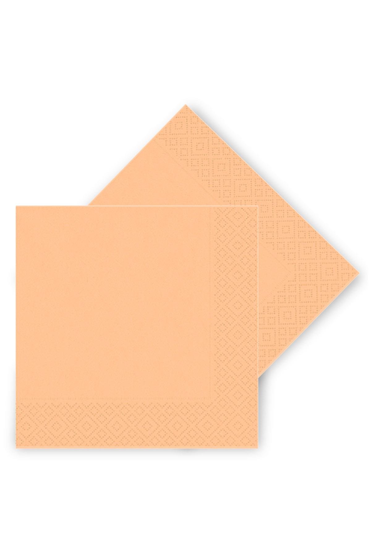 Turuncu Makaron Kağıt Peçete 33x33 cm 16'lı