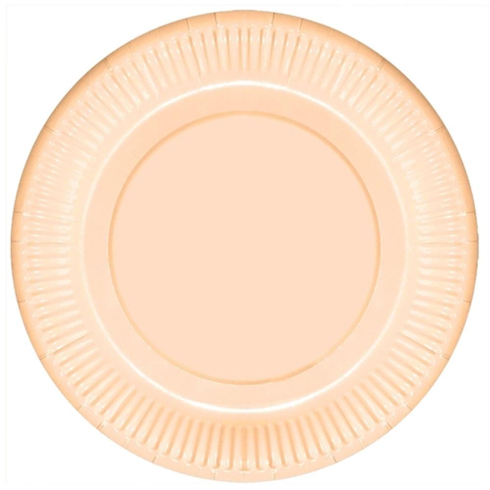 Turuncu Makaron Karton Tabak 23 cm 8'li