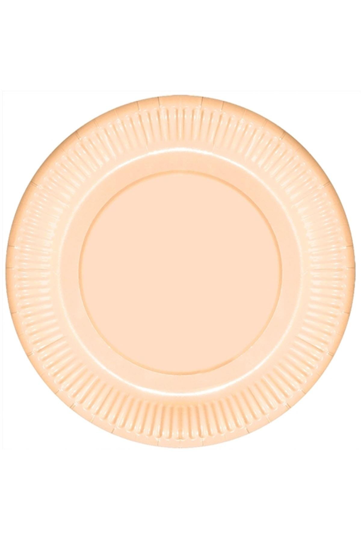 Turuncu Makaron Karton Tabak 23 cm 8'li