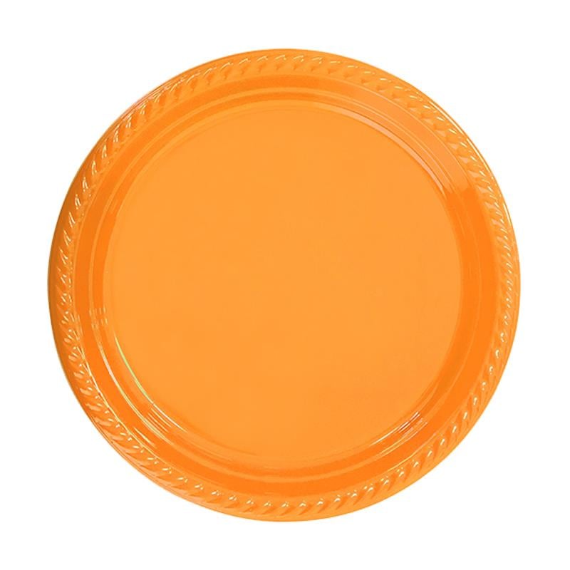 Turuncu Plastik Tabak 26 cm 8'li