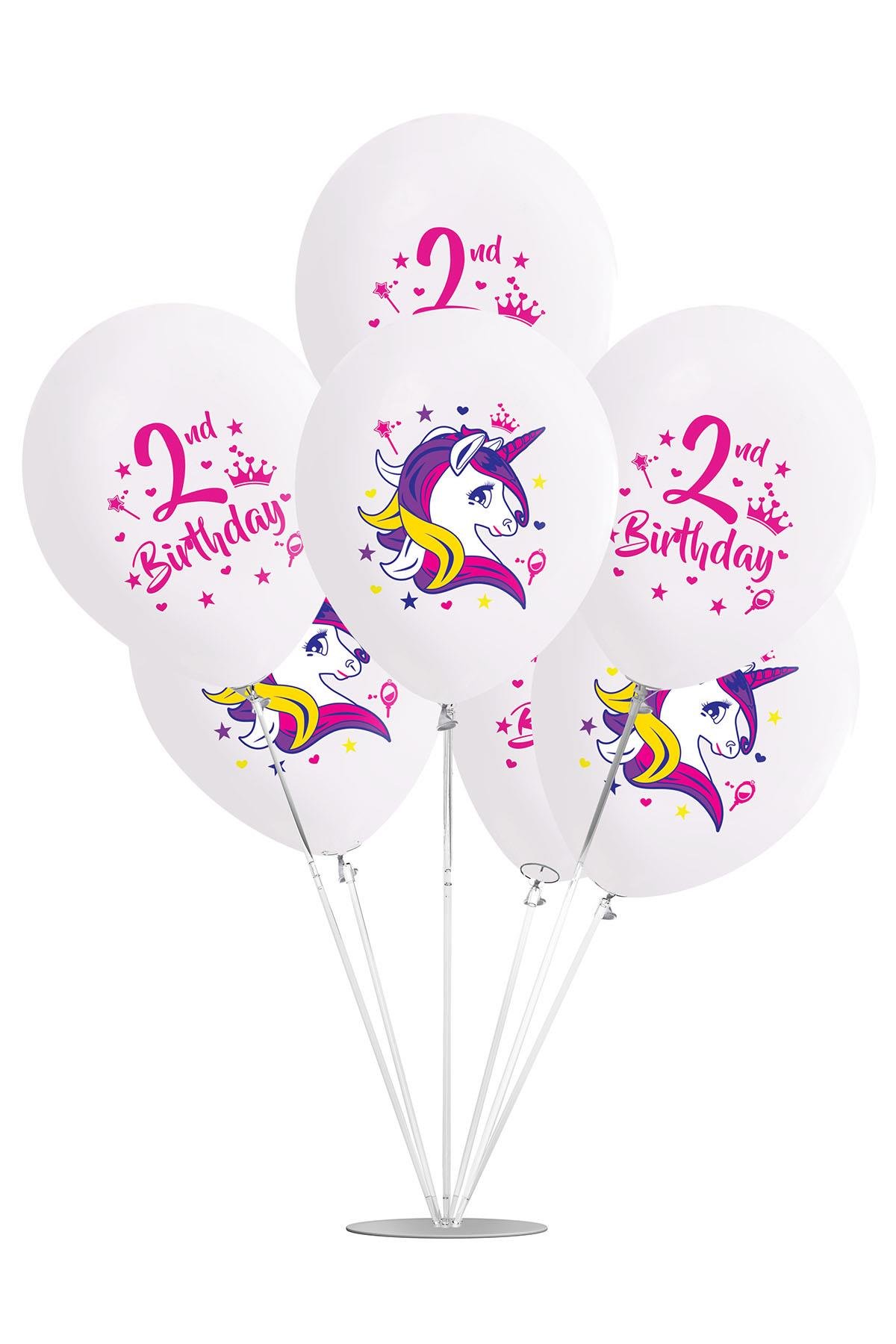 Unicorn 2.Yaş Temalı Balon Stand Set 7'li