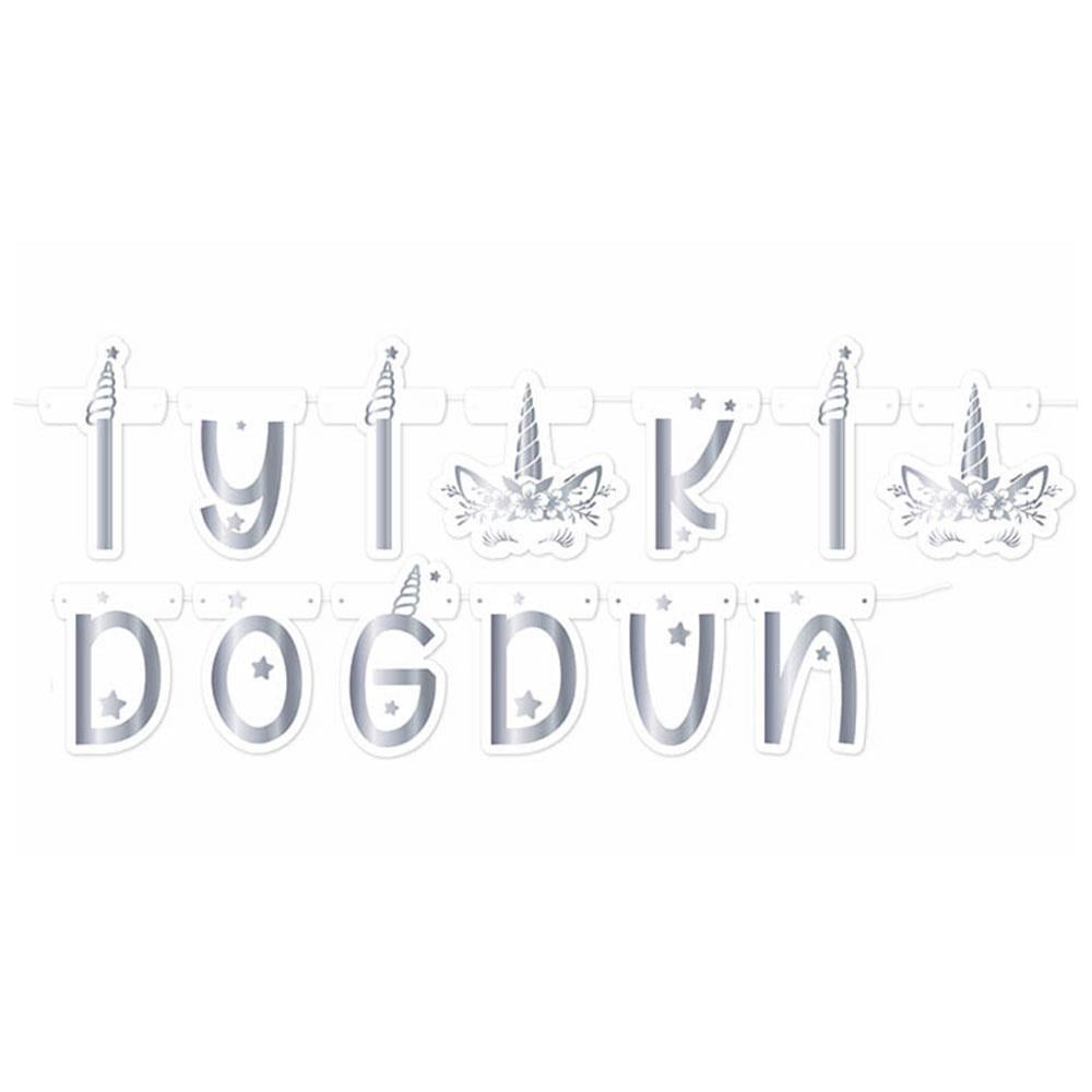 Unicorn Silver İyi ki Doğdun Harf Afiş