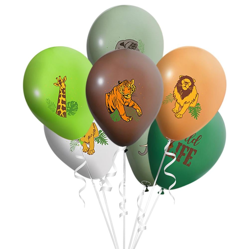 Wild Life Baskılı Lateks Balon 10'lu