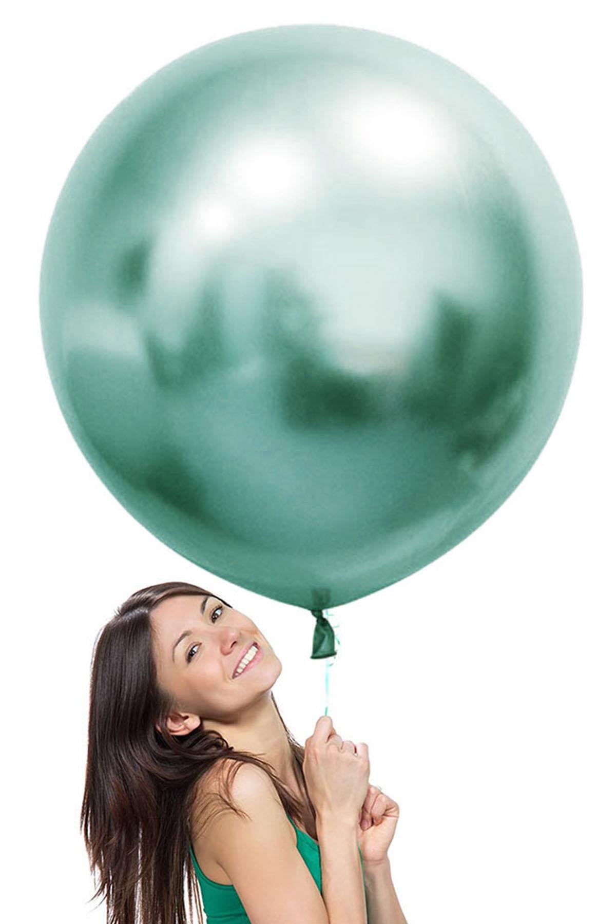 Yeşil Jumbo Krom Lateks Balon 60 cm