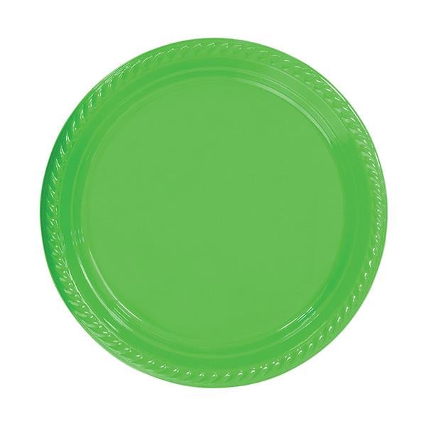 Yeşil Plastik Tabak 22 cm 10'lu