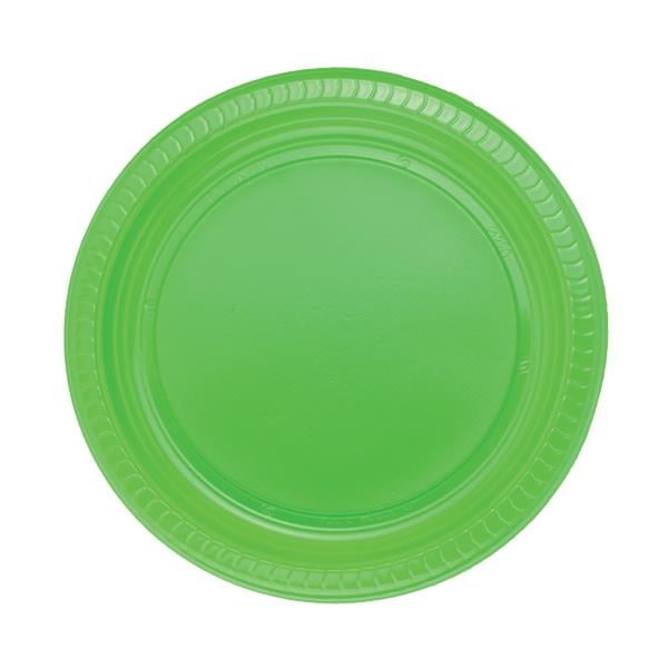 Yeşil Plastik Tabak 22 cm 24'lü