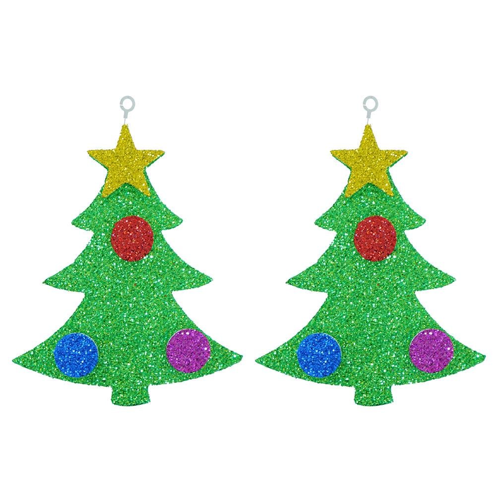 Yılbaşı Çam Ağacı Strafor Dekor Süs 2'li