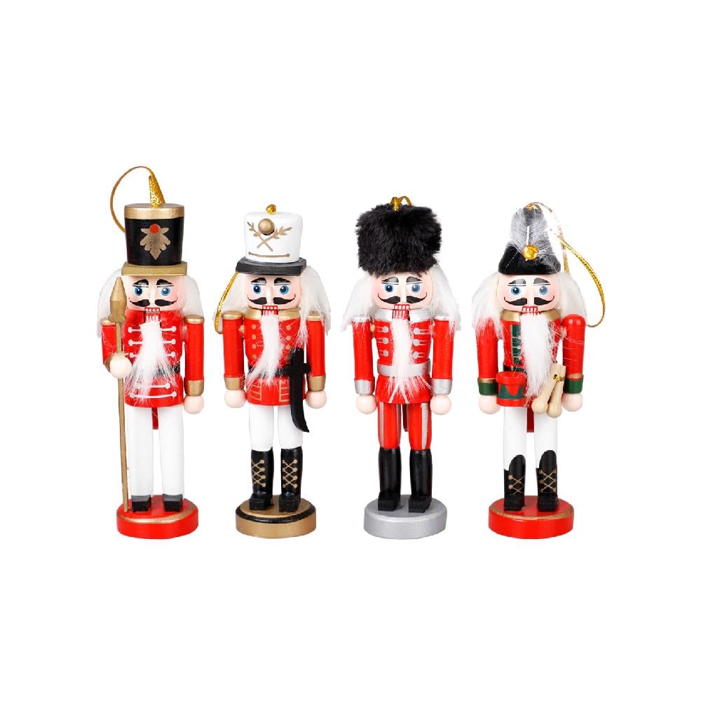 Yılbaşı Çam Ağacı Süsü Fındıkkıran Asker 13 cm 4'lü