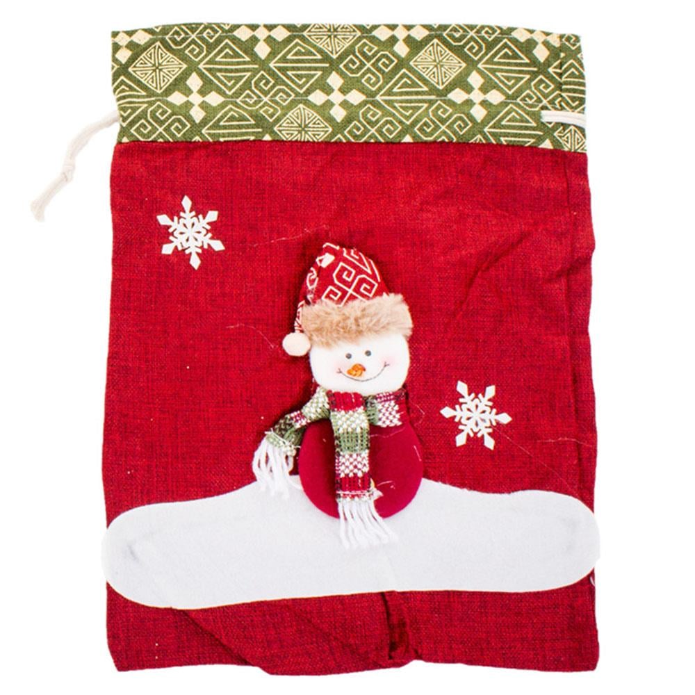 Yılbaşı Kardan Adam Lüks Çuval 33 x 45 cm