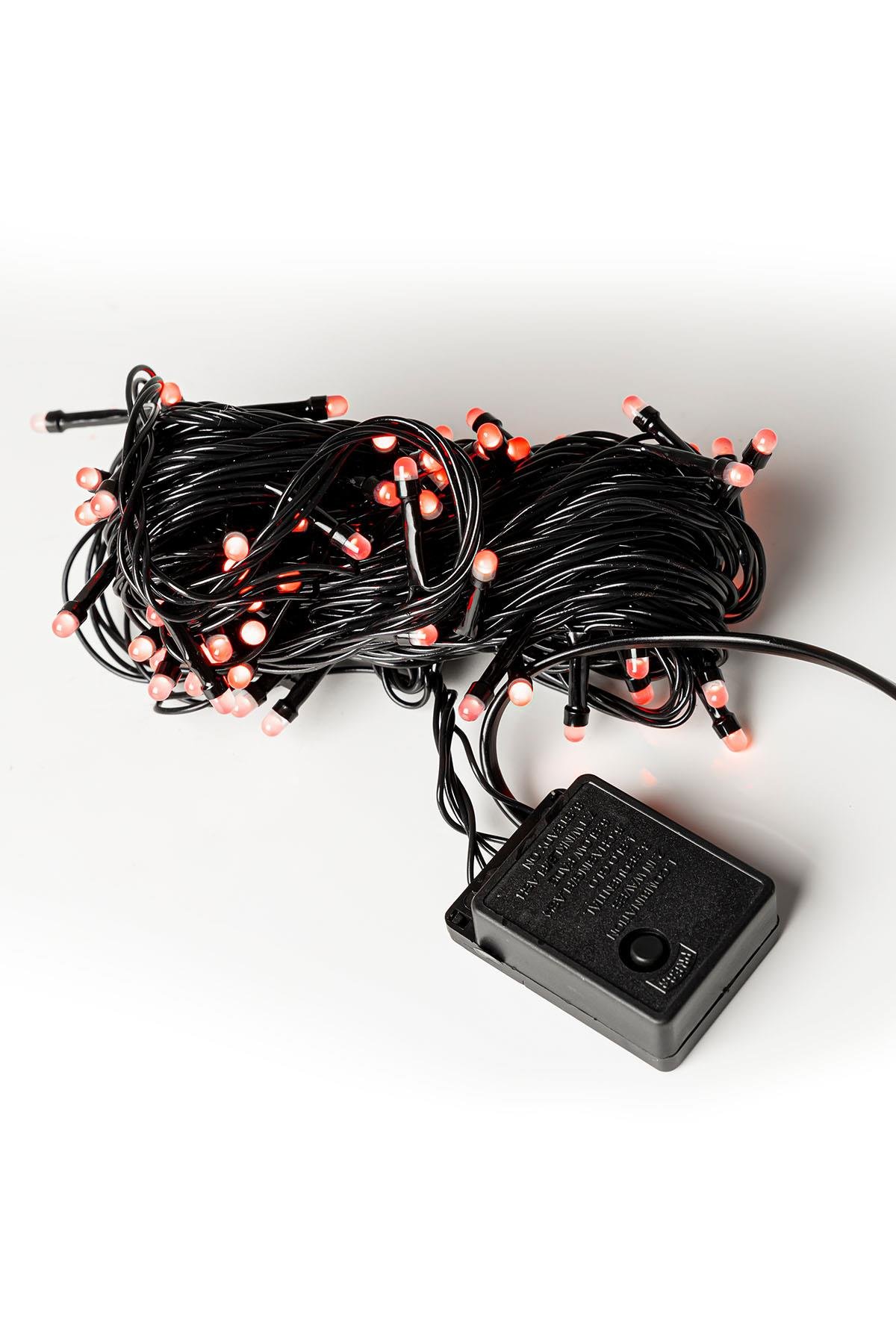 Yılbaşı Kırmızı Led Işık Eklemeli 80 Ampul 8 Metre