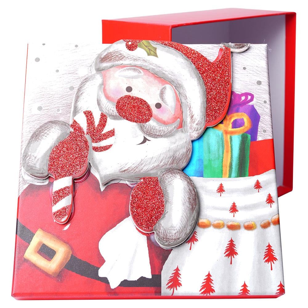 Yılbaşı Noel Baba Motifli Hediye Kutusu 15x7 cm