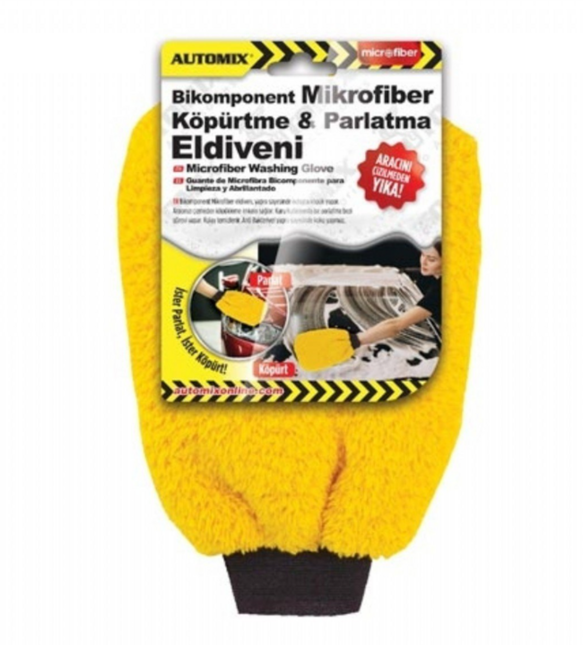 Automix Bikomponent Mikrofiber Köpürtme Ve Parlatma Eldiveni