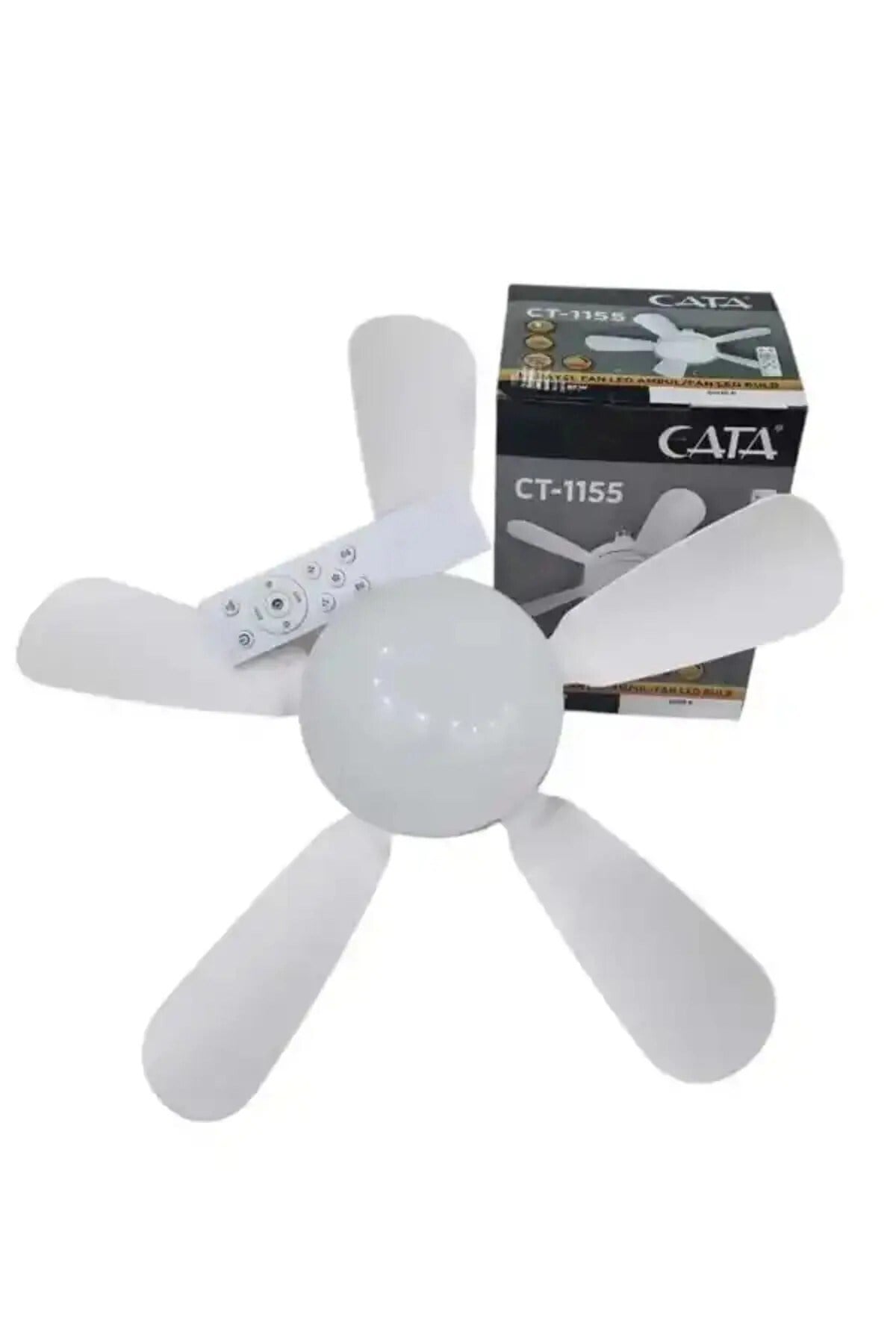 Cata CT-1155 Karayel 82W 5 Kanatlı 3 Renk LED’li Dimmerli Kumandalı Tavan Vantilatörü