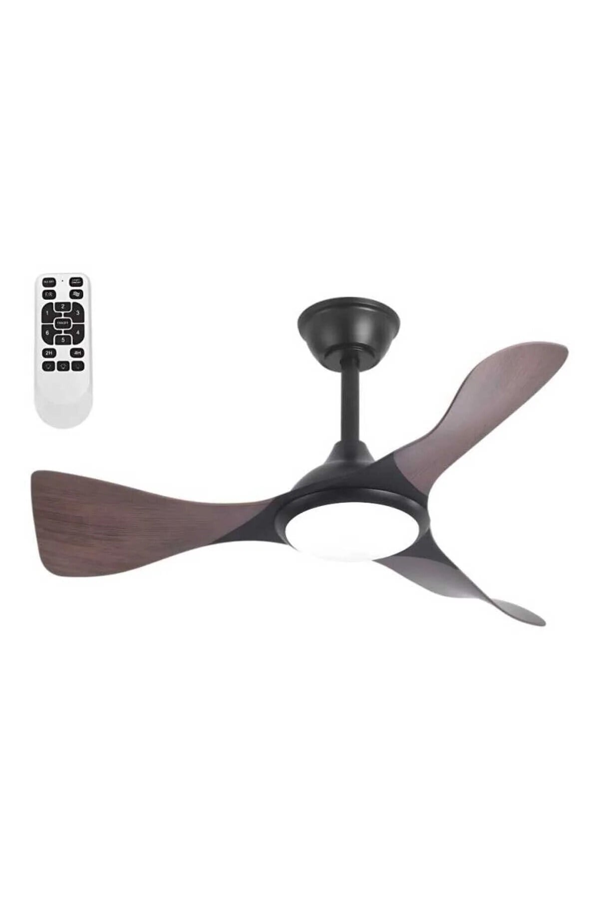 Cata CT-3002 Bern 40W LED’li 6 Hızlı 3 Renk Işıklı Kumandalı Ahşap Görünümlü Tavan Vantilatörü