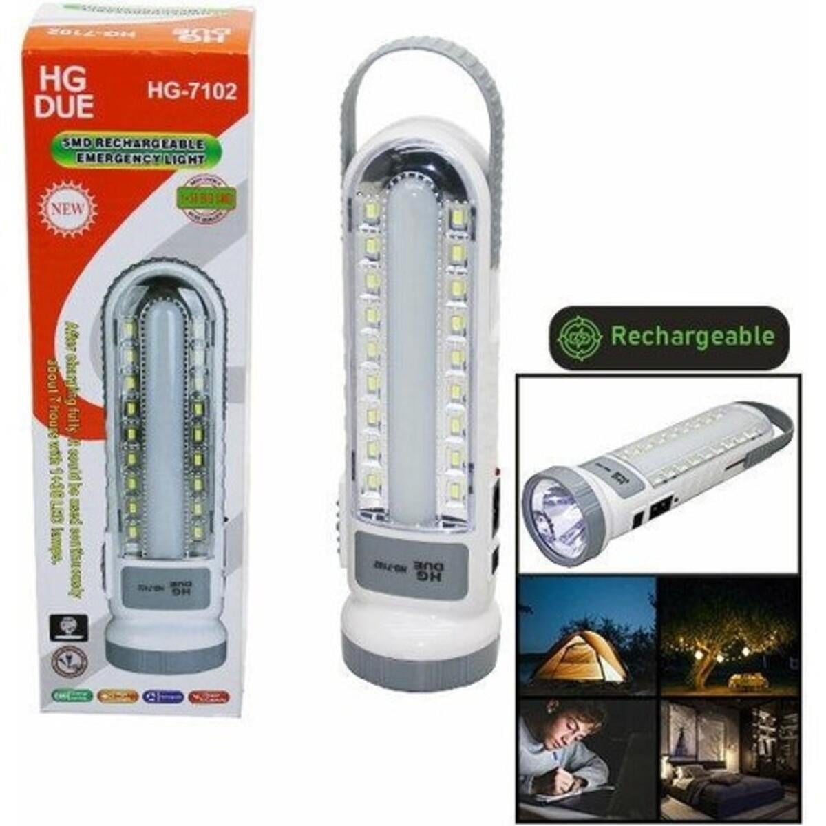 Hg Due 1+36 Led Şarjlı Işıldak Hg-7102