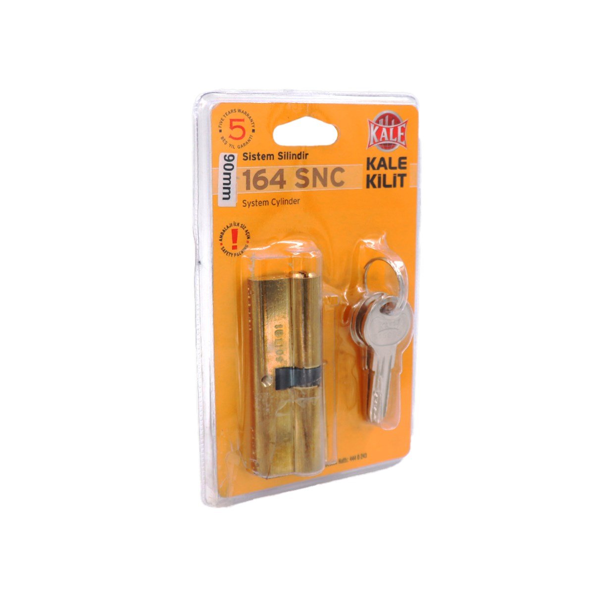 Kale Kilit Bilisterli Sistem Silindir Barel 164 Snc 90 Mm Sarı