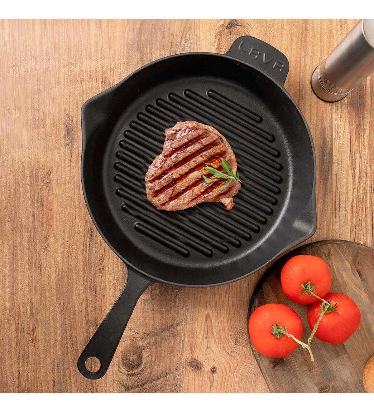 Lava Yuvarlak Saplı Izgara Tava 28 Cm