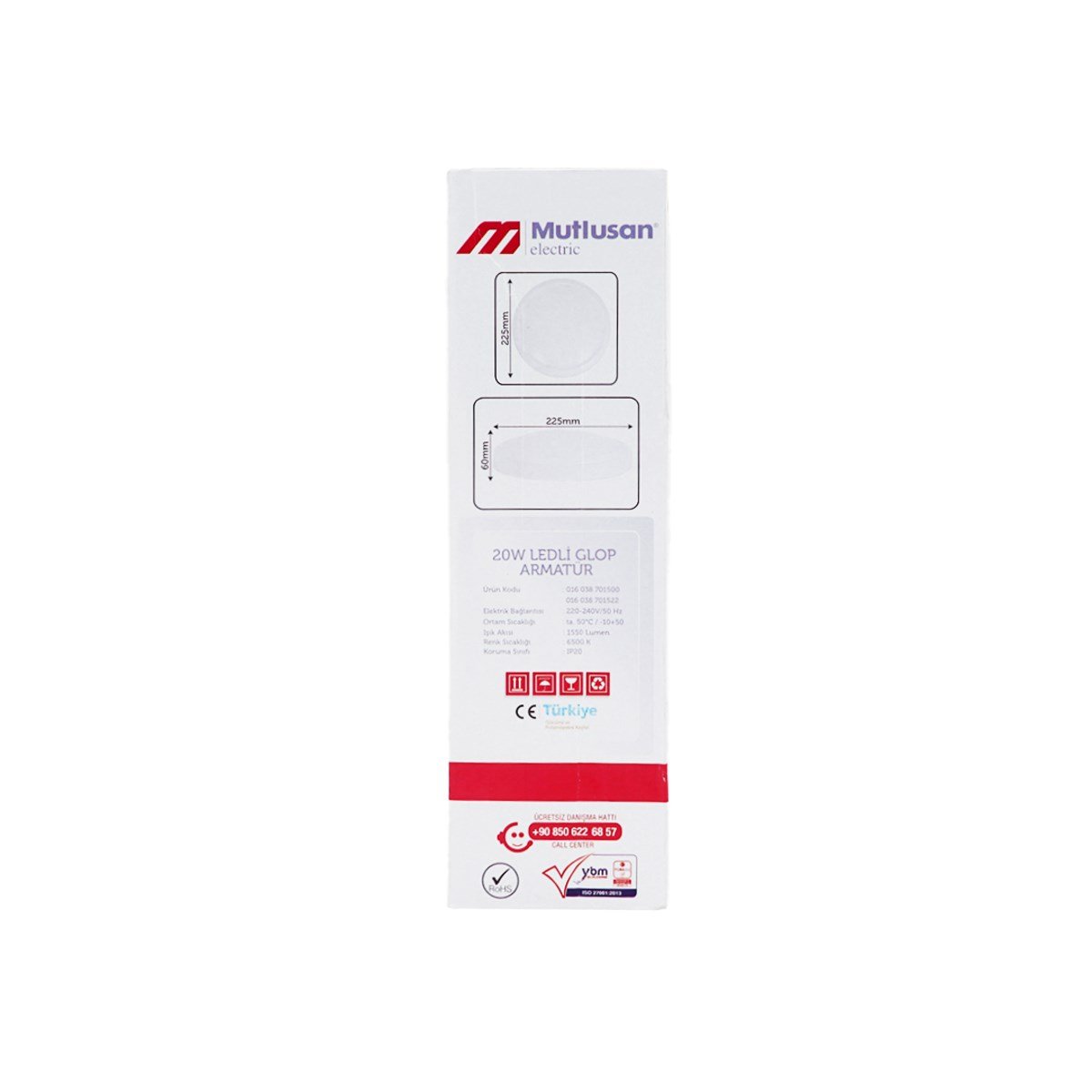 Mutlusan Krom Led Glop Armatür