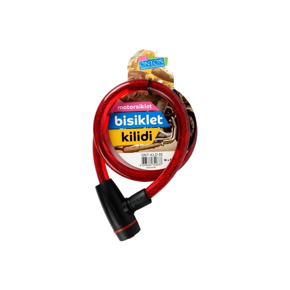 Onton Bisiklet Kilidi Anahtarlı Ont-Kld-03  (14 X 80 Cm)