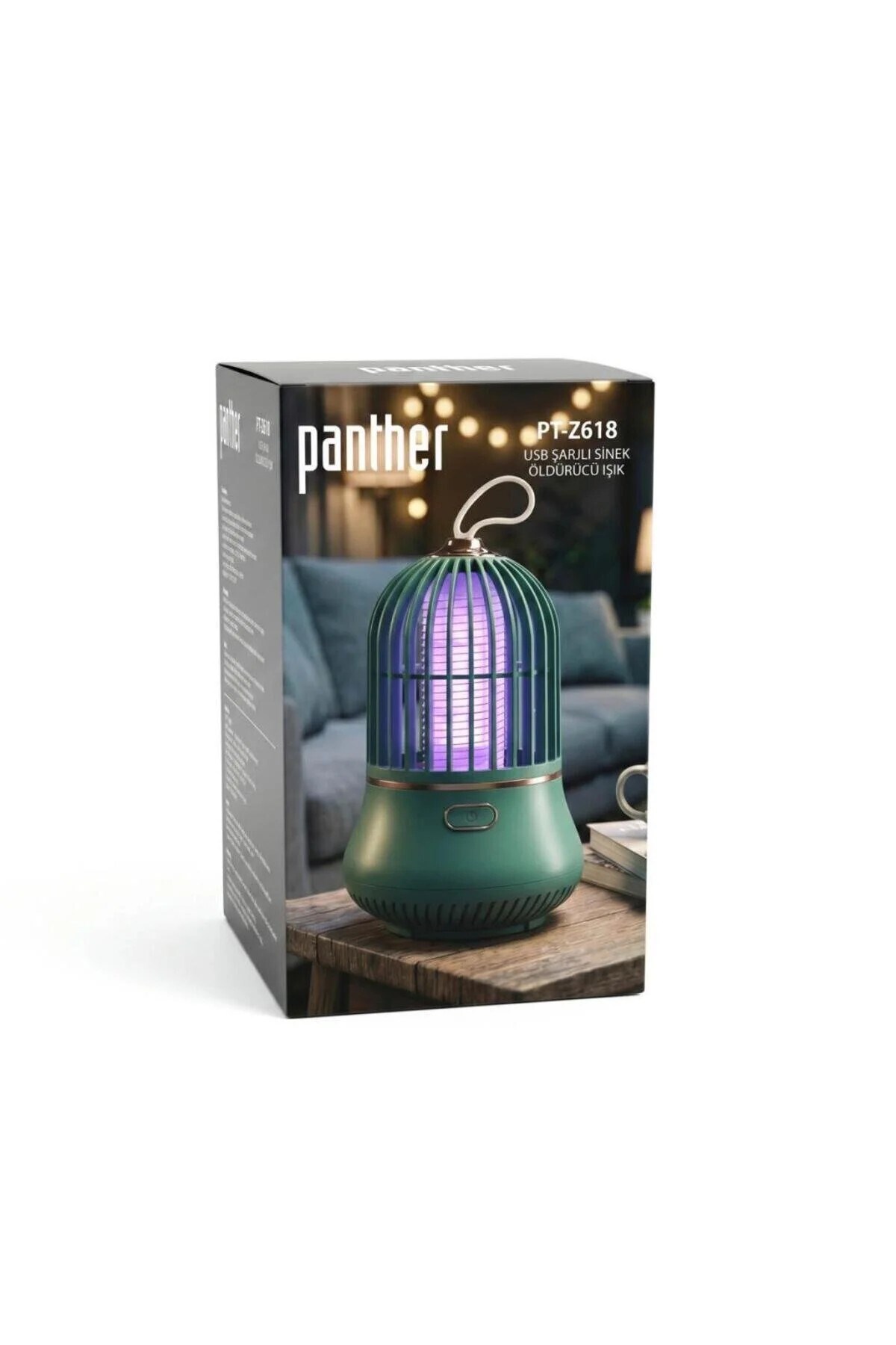 Panther Pt-z618 Usb Şarjlı Sinek Öldürücü Lamba Uv Işıklı Gece Lambası Sivrisinek Kovucu