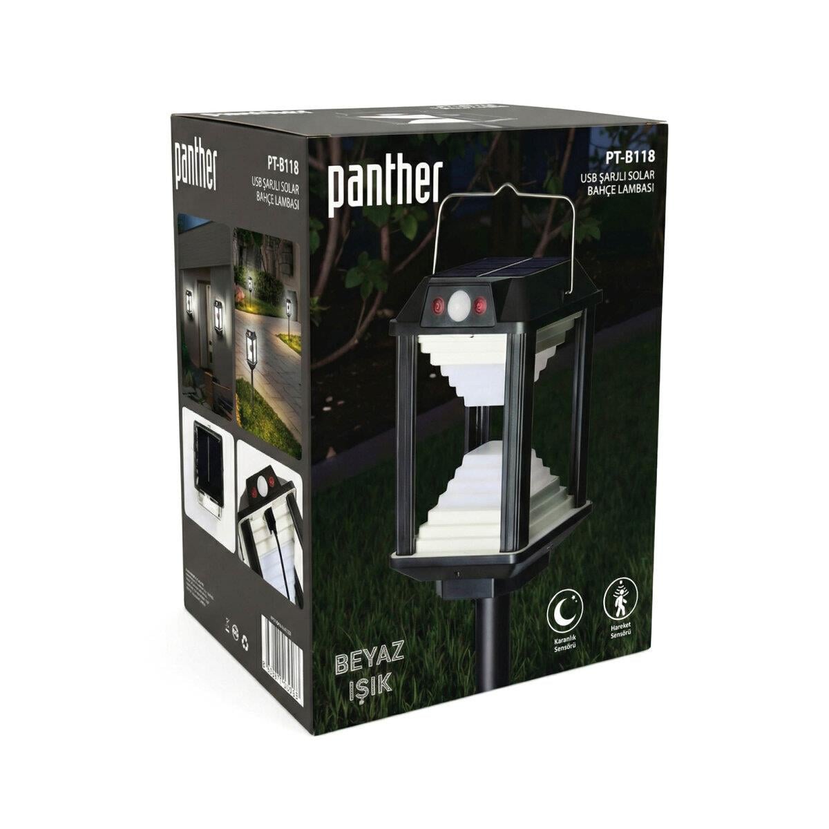Panther Solar Led Bahçe Lambası Pt-b118