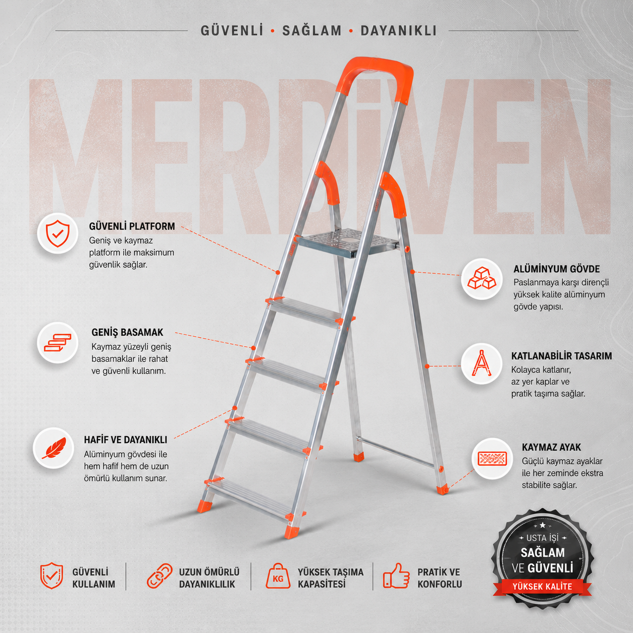 Saraylı Merdiven 4 lü 4+1