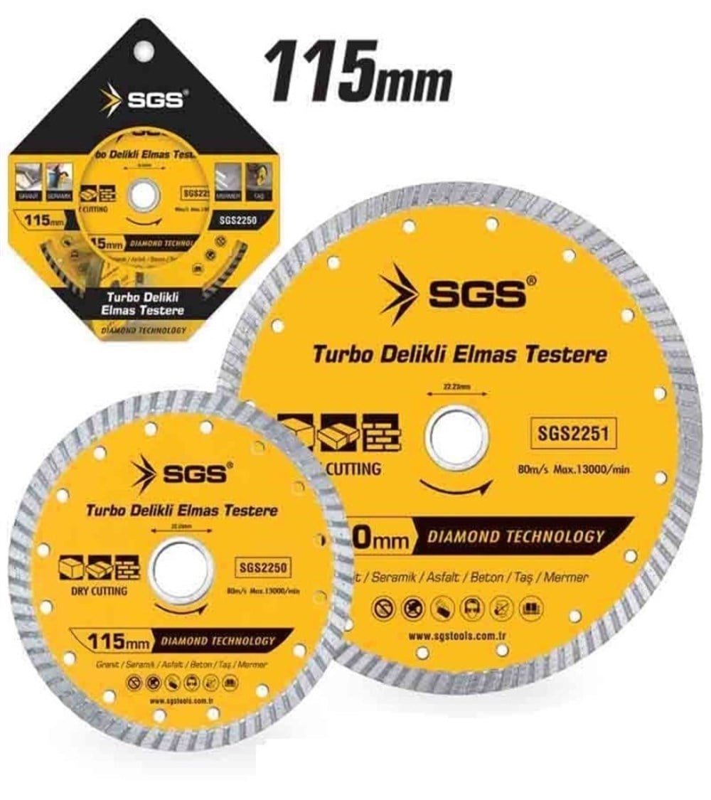 Sgs 2250  Turbo Elmas Testere 115 Mm