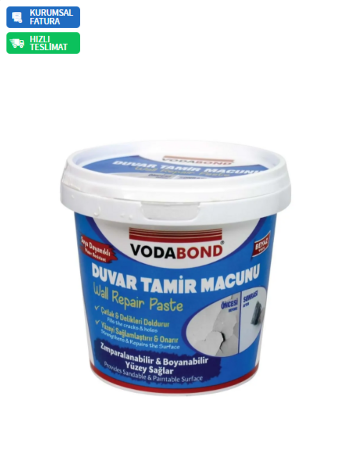 Vodabond Duvar Tamir Macunu 500 Gr Dtm500
