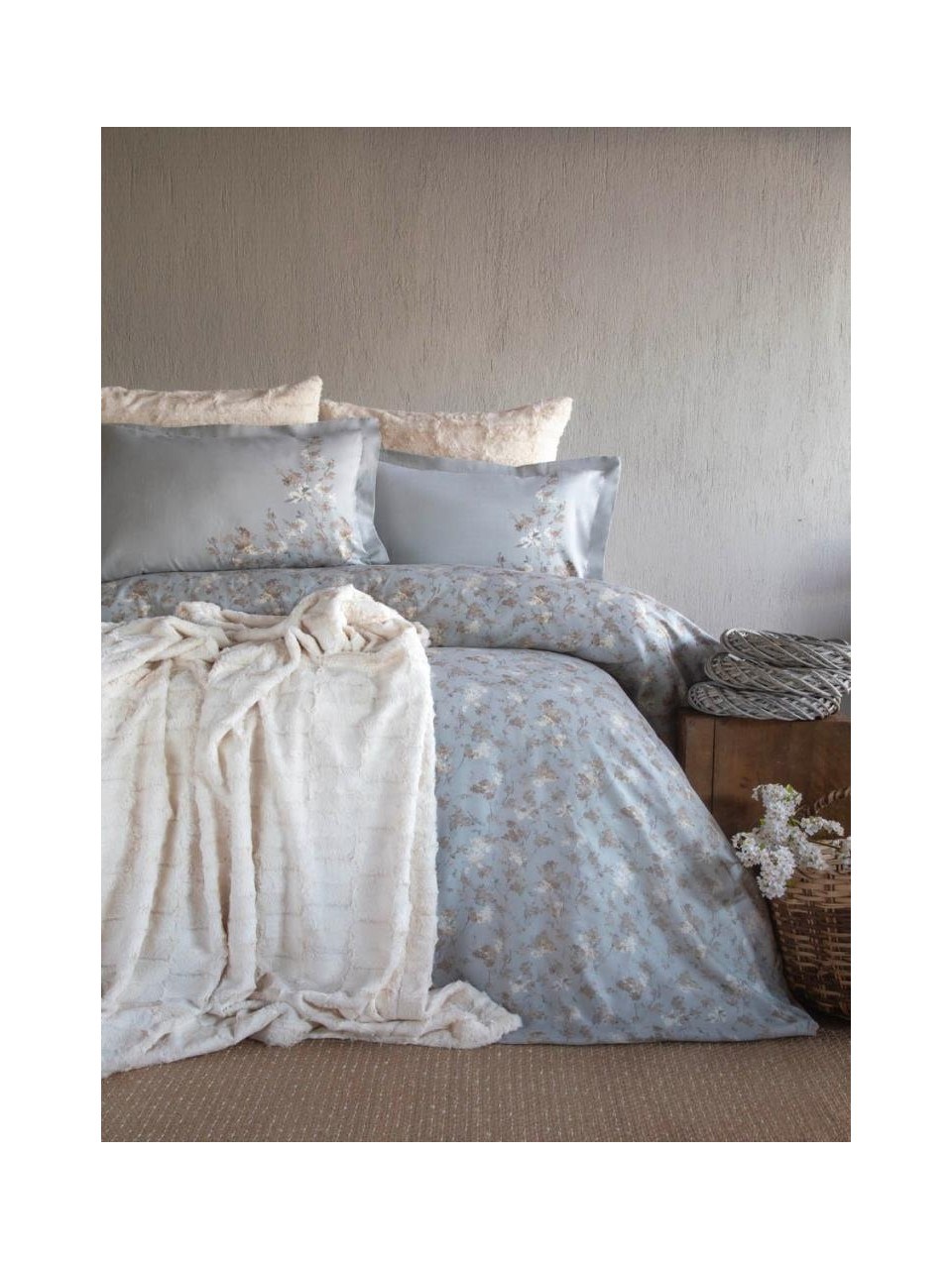 APRICITAS HOME C.K YATAK ORTULU SET BRIELLE ECRU
