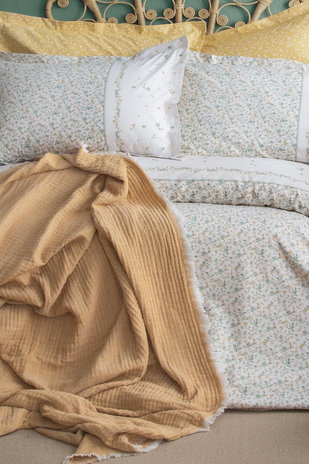 APRICITAS HOME C.K MUSLIN YATAK ORTULU NEVRESIM SET SAGE HARDAL
