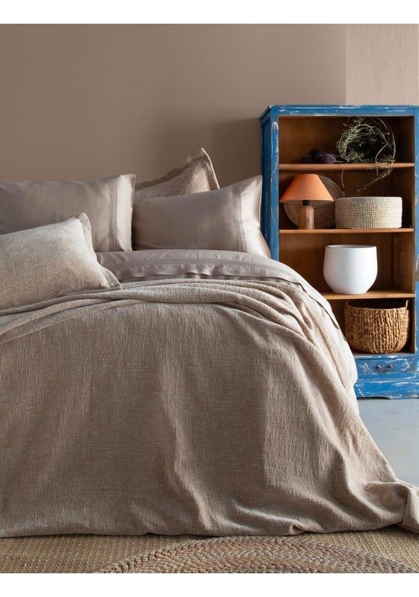 APRICITAS HOME C.K YATAK ORTULU NEVRESIM SET PARIS BEIGE