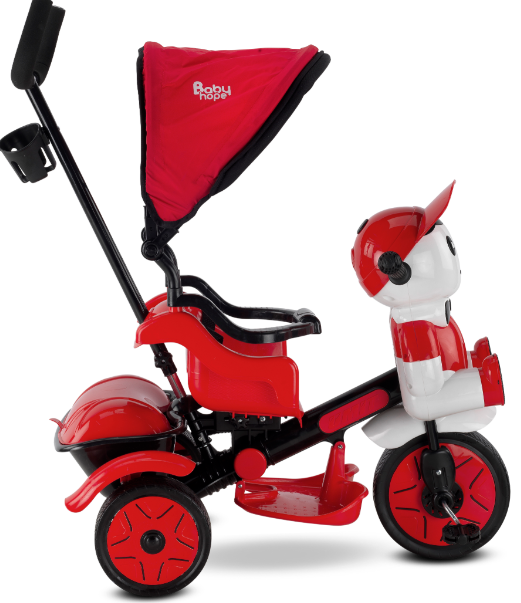 BABYHOPE 125A 10 YUPI TRICYCLE BISIKLET KIRMIZI/SIYAH