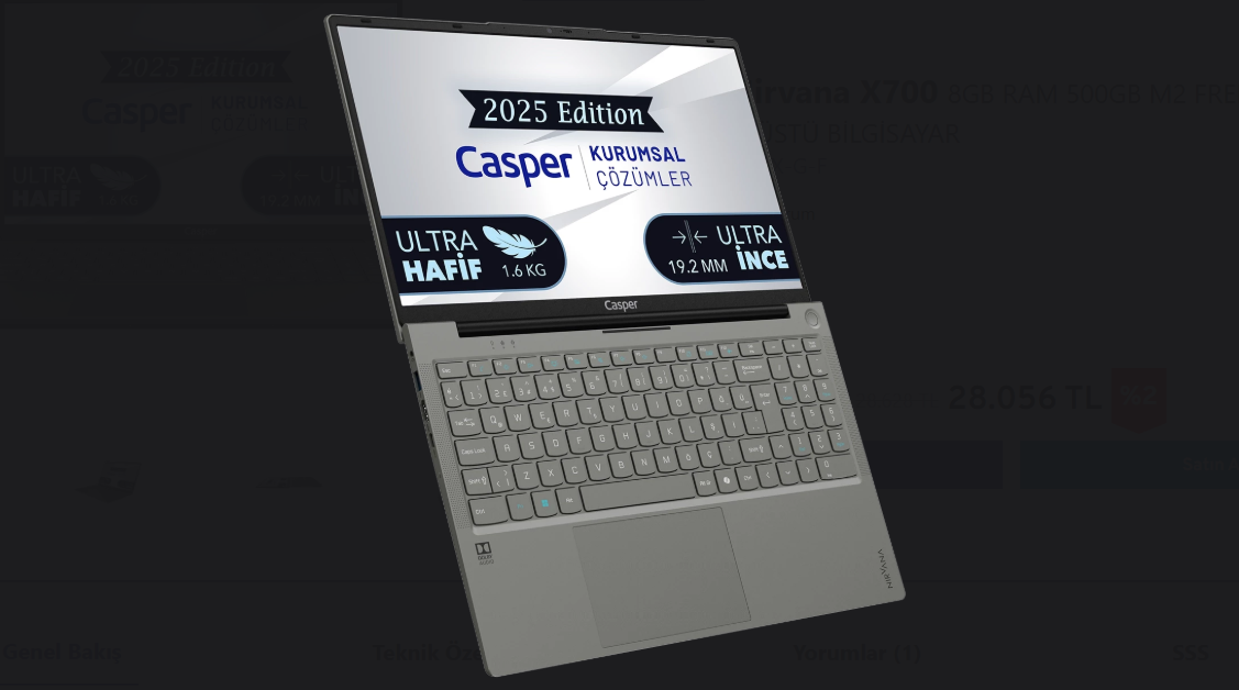 CASPER NIRVANA X700 7430 8E00X LAPTOP