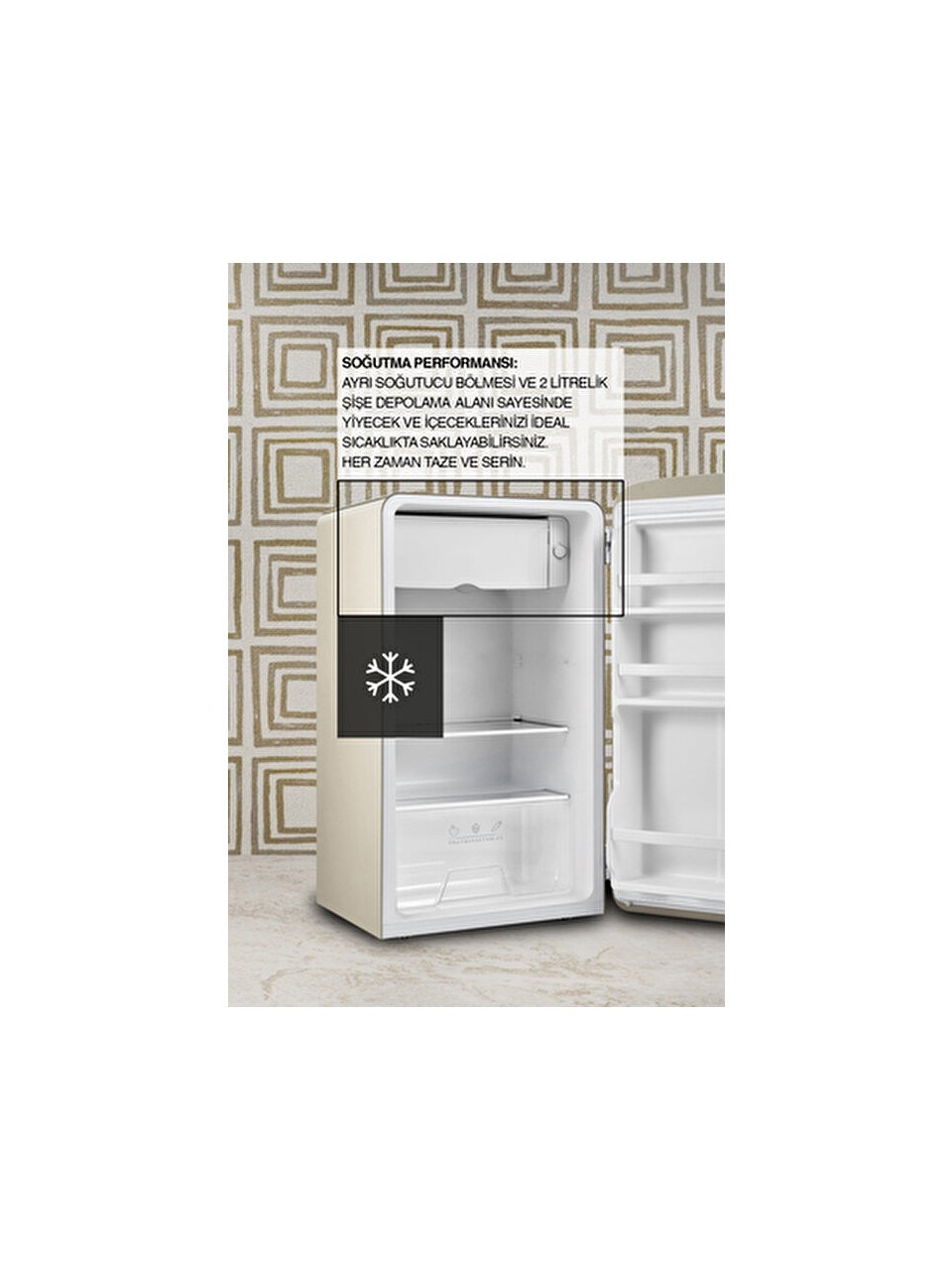 DIJITSU MINIBAR DB-120RBE BEJ TEK BUZDOLABI