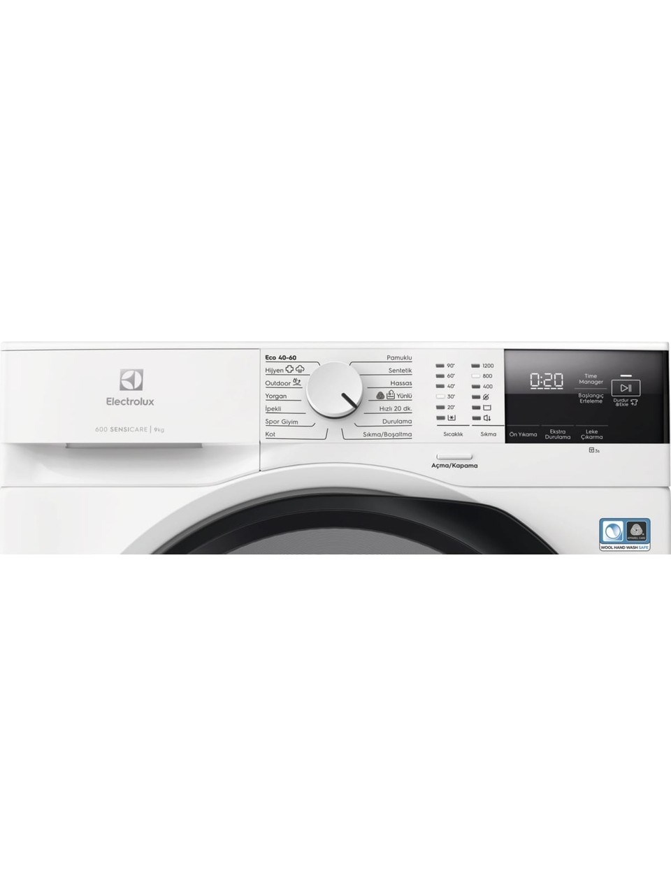 ELECTROLUX EW6F2292T 9KG 1200 DEVIR ON YUKLEMELI CAMASIR MAKINASI