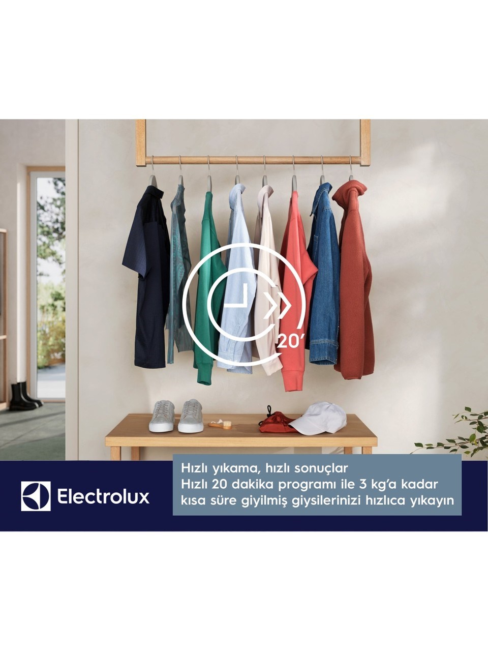 ELECTROLUX EW6F2292T 9KG 1200 DEVIR ON YUKLEMELI CAMASIR MAKINASI
