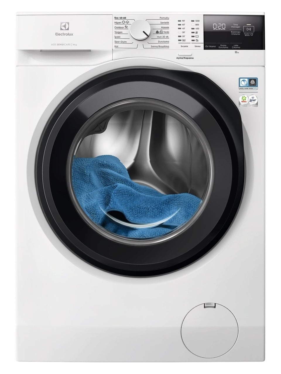 ELECTROLUX EW6F2292T 9KG 1200 DEVIR ON YUKLEMELI CAMASIR MAKINASI